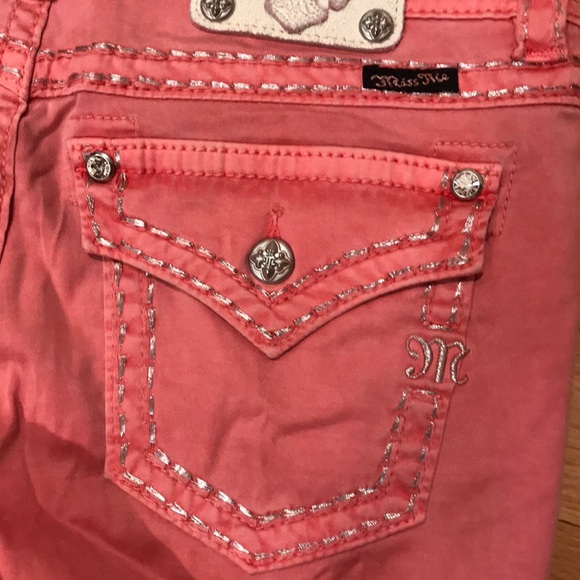 Miss me jeans in pink coral Capri size 30 - Picture 7 of 8